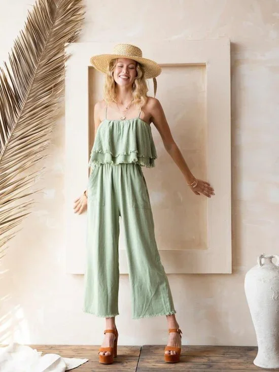 UMGEE Casual Sage Jumpsuit - large - Picture 3 of 4